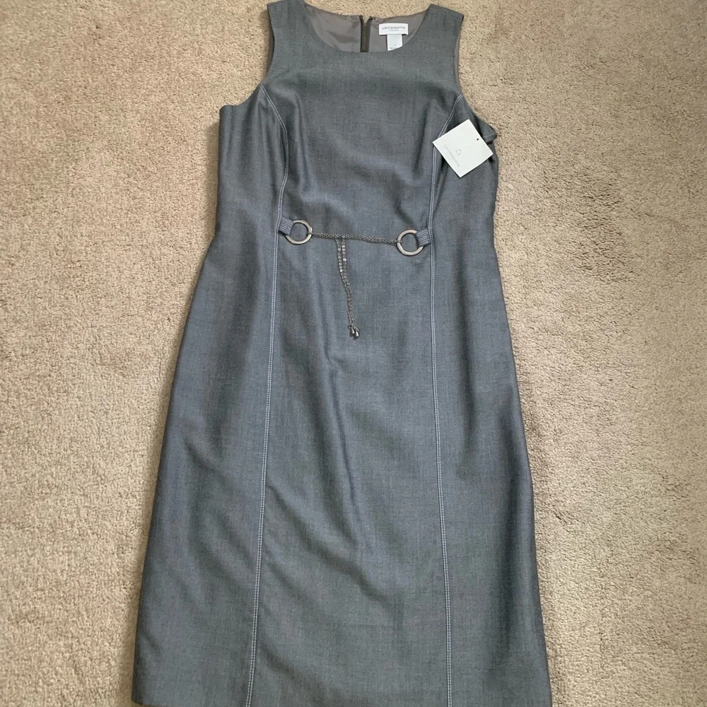NWT Liz Claiborne Grey Dress - Picture 1 of 2